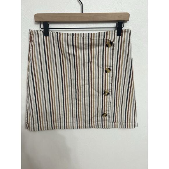 Altar'd State 100% Cotton Striped Mini Retro 70’s Vibe Playful Feminine Sz LG - Picture 1 of 4